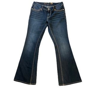 Seven7 dark denim flare jean size 8